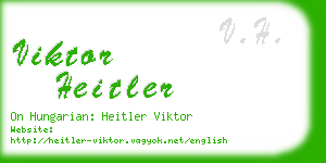 viktor heitler business card